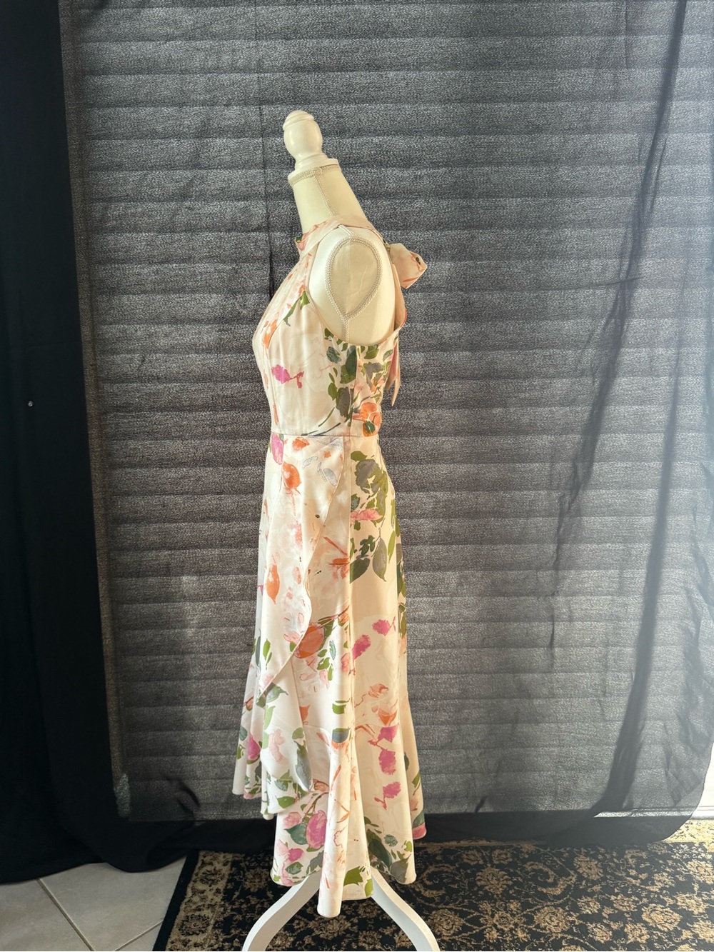 JJs House Blush Floral Halter Maxi Dress - Picture 2 of 6